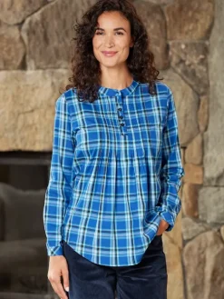 Ella Simone® Plaid Pintuck Tunic