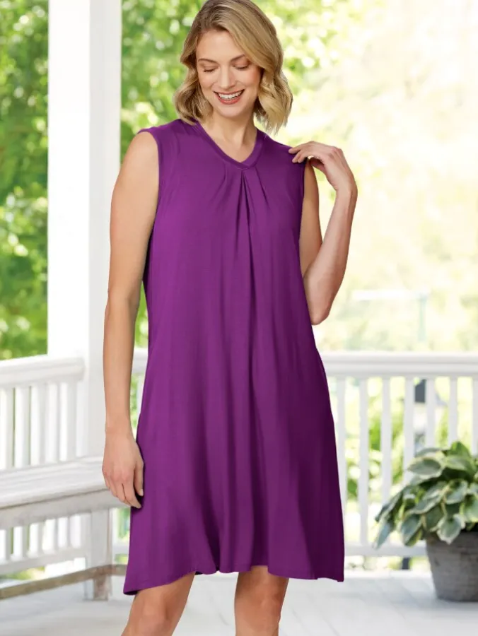 Ella Simone Sleeveless Cooling Bamboo Nightgown