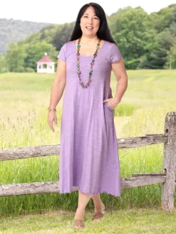 Ella Simone Slub Knit A-Line Dress