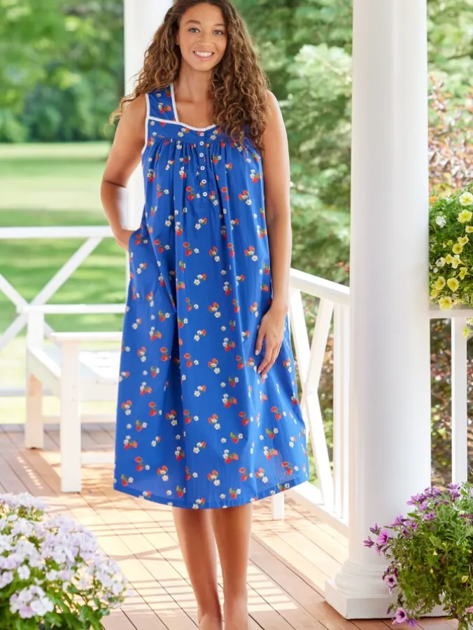 Ella Simone Strawberry Fields Cotton Nightgown