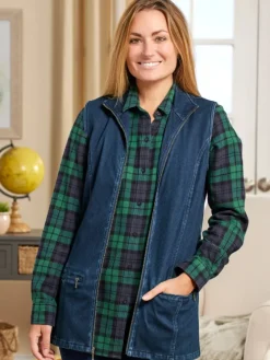 Ella Simone Stretch Cotton Denim Everywhere Vest