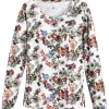 Ella Simone Watercolor Bouquets Knit Top
