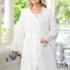 Ella Simone White Eyelet Cotton Lawn Robe
