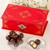 Embossed Red Filigree Tin With Luxury Malted Milk Balls