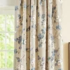 Embroidered Blossoms Rod Pocket Curtains