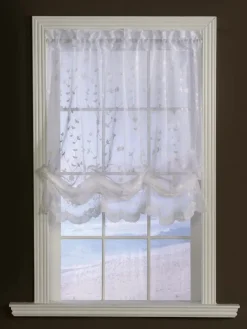 Embroidered Scalloped Rod Pocket Balloon Panel