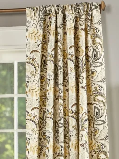 Emerson Paisley Lined Rod Pocket Curtains