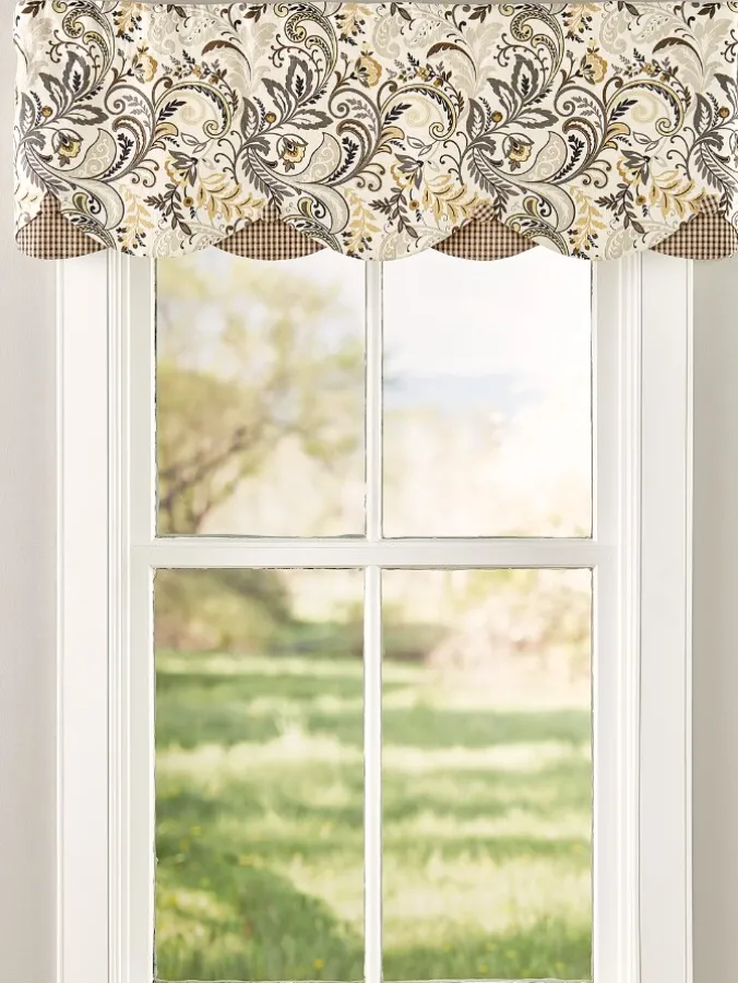 Emerson Paisley Lined Rod Pocket Layered Valance