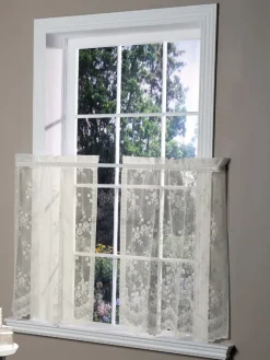 Enchanted Gardens Lace Rod Pocket Tiers by Country Curtains®