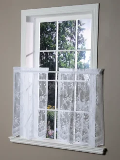 Enchanted Gardens Lace Rod Pocket Tiers by Country Curtains®