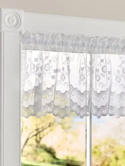 Enchanted Gardens Lace Tailored Valance by Country Curtains®