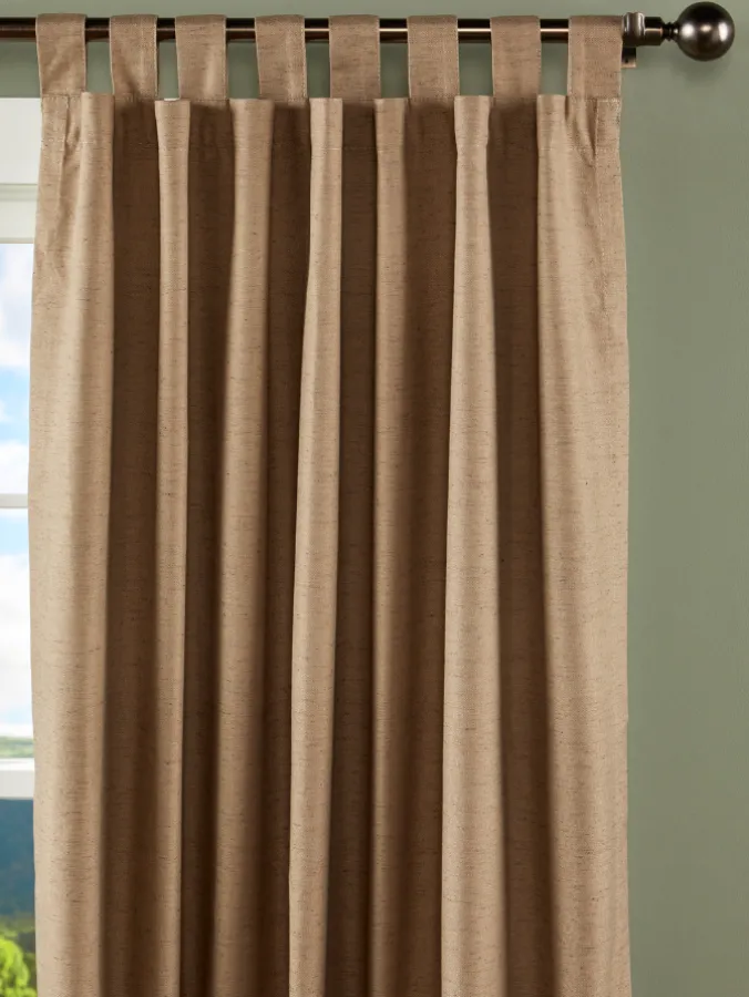Energy-Efficient Lined Blackout Tab Top Patio Curtains