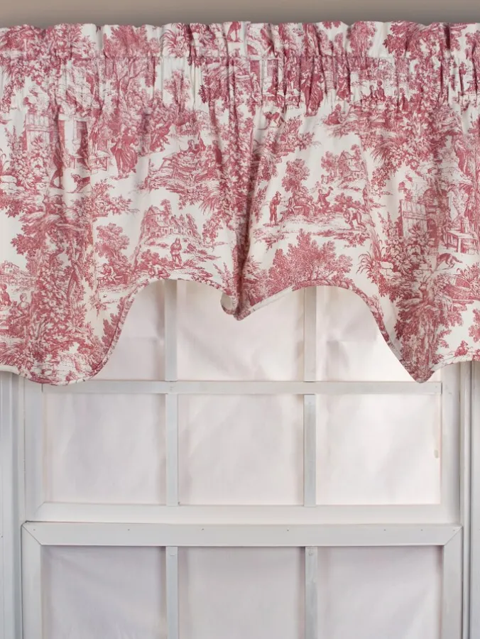 Essex Toile Lined Rod Pocket Empress Swag Pair by Country Curtains®