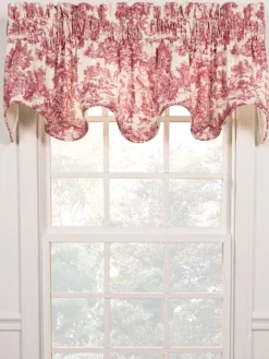 Essex Toile Lined Rod Pocket Scalloped Valance by Country Curtains®