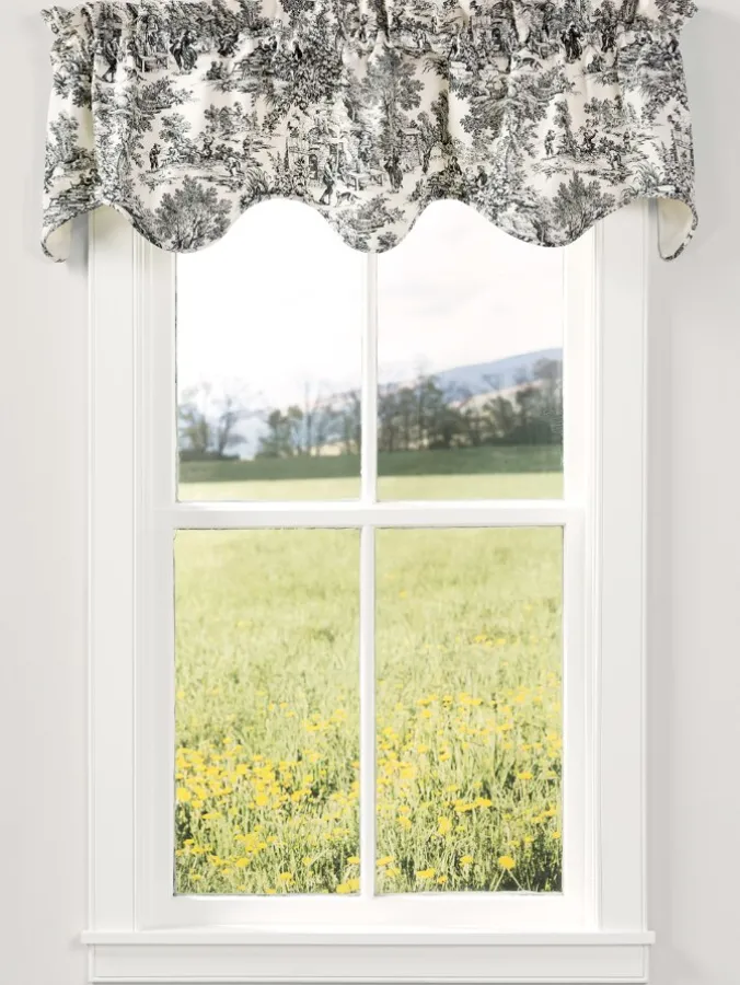 Essex Toile Lined Rod Pocket Scalloped Valance by Country Curtains®