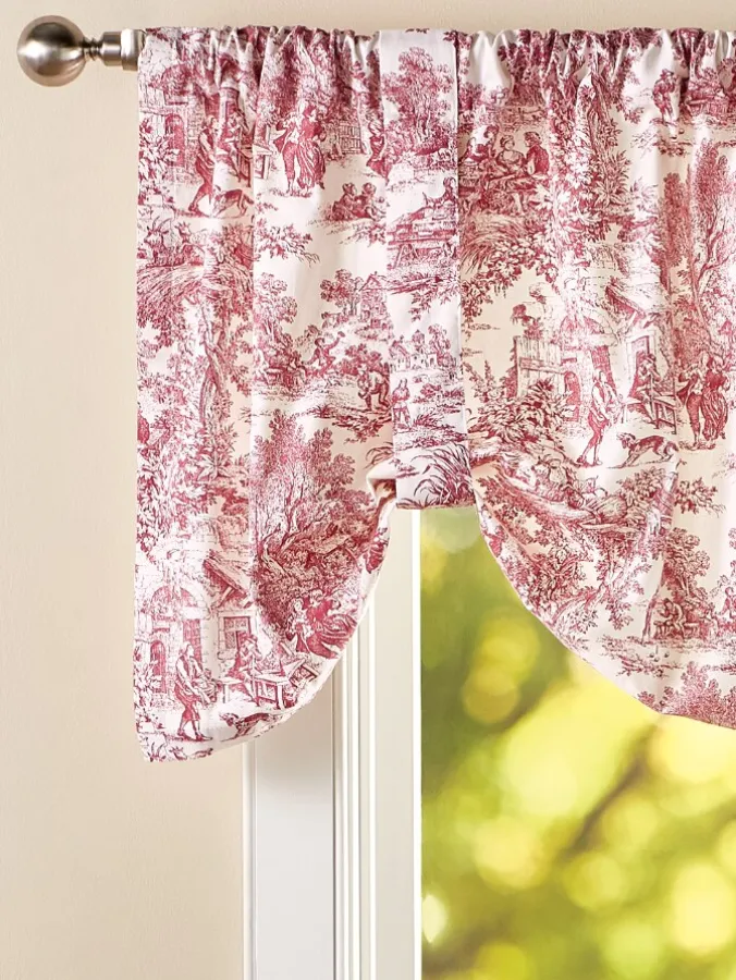 Essex Toile Rod Pocket Tie-Up Valance by Country Curtains®