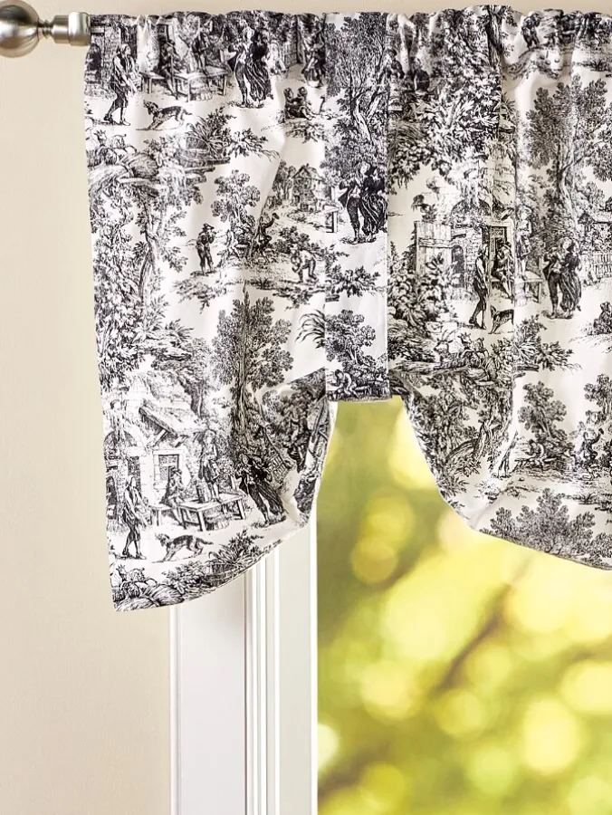 Essex Toile Rod Pocket Tie-Up Valance by Country Curtains®
