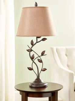Everlasting Leaves Antique Bronze Table Lamp