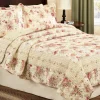 Everlasting Rose Reversible Cotton Quilt and Pillow Sham Set