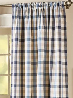 Farmhouse Check Lined Rod Pocket Curtains
