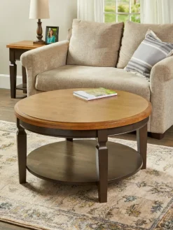 Farmhouse Turned Leg Wood Coffee Table