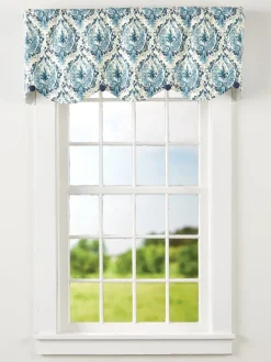 Fenton Medallion Rod Pocket Scalloped Button Valance
