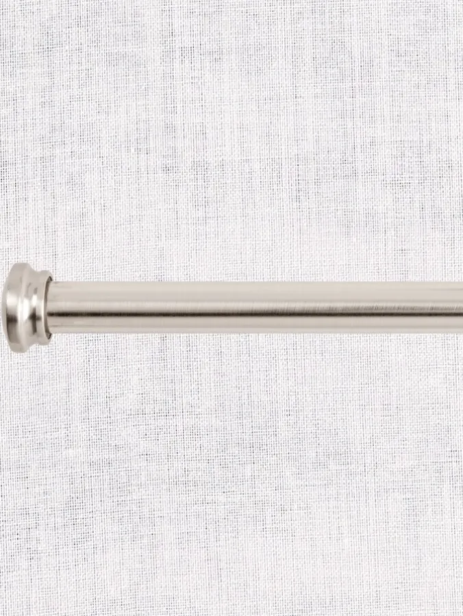 Flat Finial Curtain Rod, 1 Inch