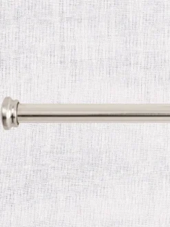 Flat Finial Curtain Rod, 1 Inch