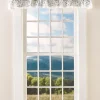 Floral And Lace Rod Pocket Tailored Valance