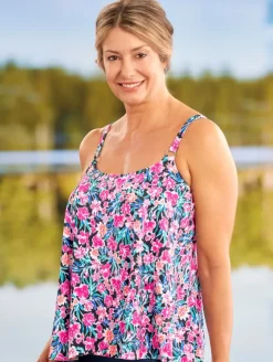 Floral Flounce Tankini Top