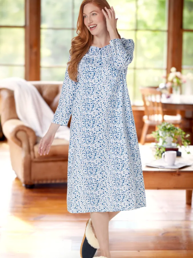 Floral Print Knit Nightgown