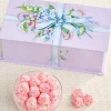 Floral Ribbon Candy Tin With Strawberry Fields Nonpareil Sparkle Drops