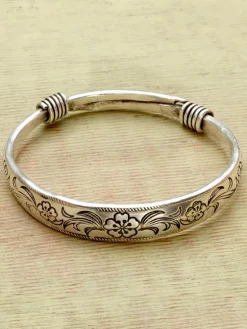Floral Silver Bracelet