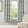 Floral Supreme Room Darkening Grommet Top Short Curtain Panel With Pull Wand