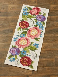 Floral Tapestry Indoor/Outdoor Washable Rug or Runner