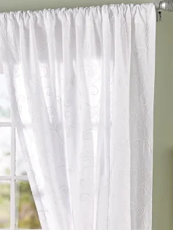 Floret Candlewick Rod Pocket Curtains