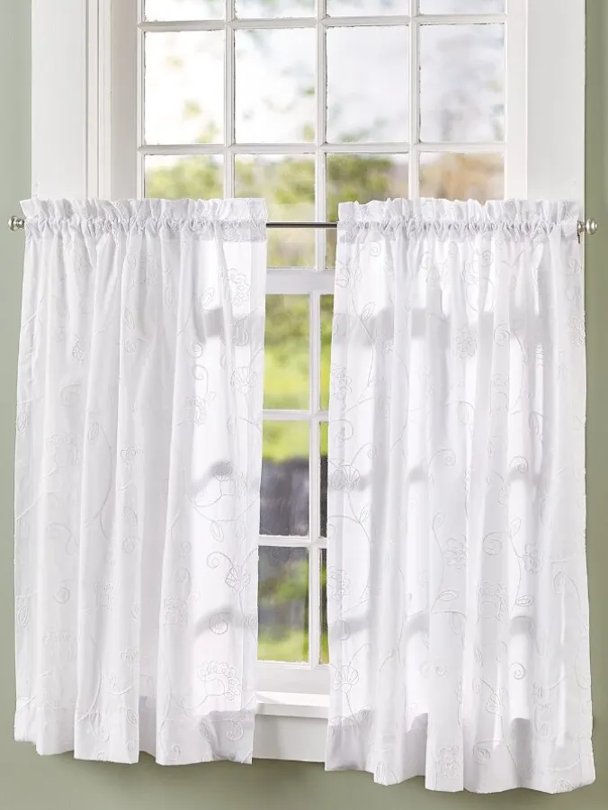 Floret Candlewick Rod Pocket Tiers