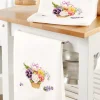 Flower Basket Cotton Flour Sack Towel, Set of 2