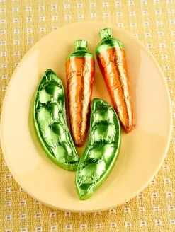 Foiled Easter Milk Chocolate Peas and Carrots