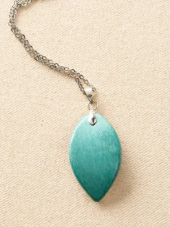 Forest Dreams Mini Leaf Wood Pendant Necklace