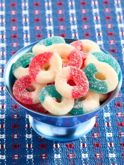 Freedom Rings Blue Raspberry and Cherry Gummies, 1.5 Pound Bag