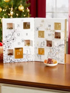 French Christmas Advent Calendar With Chocolates, Nuts, and Fruit Jellies