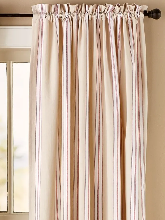 French Ticking Rod Pocket Curtains by Country Curtains®