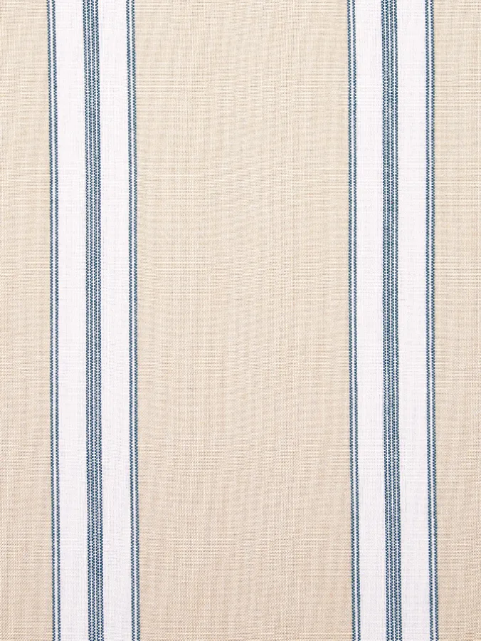 French Ticking Rod Pocket Swag Pair