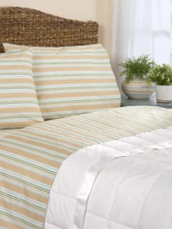 Fresh Stripe Portuguese Cotton Percale Sheet Set