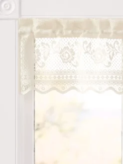 Garden Rose Lace Rod Pocket Insert Valance