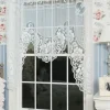 Garden Rose Lace Rod Pocket Swag Pair