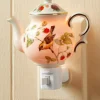 Garden Teapot Ceramic Night-Light
