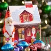 German Christmas House With Chocolate Santa and Ornaments