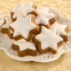 German Iced Cinnamon Star Cookies